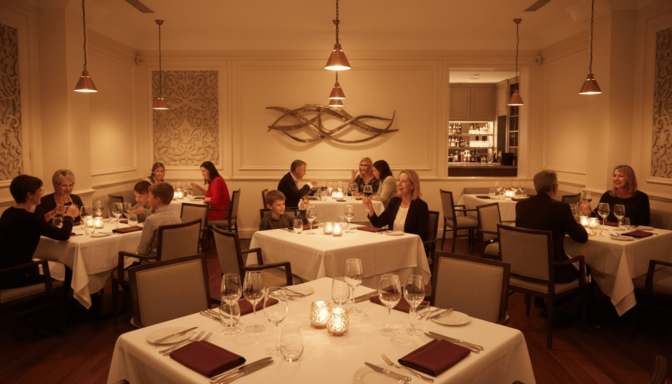 Fine dining restaurant with Niagara Falls views at the resort