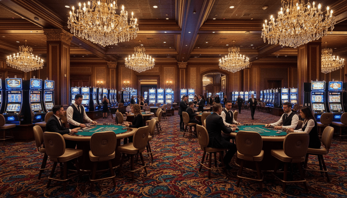 Best Resort gaming floor with elegant lighting and seating